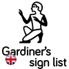 Gardiner Sign List